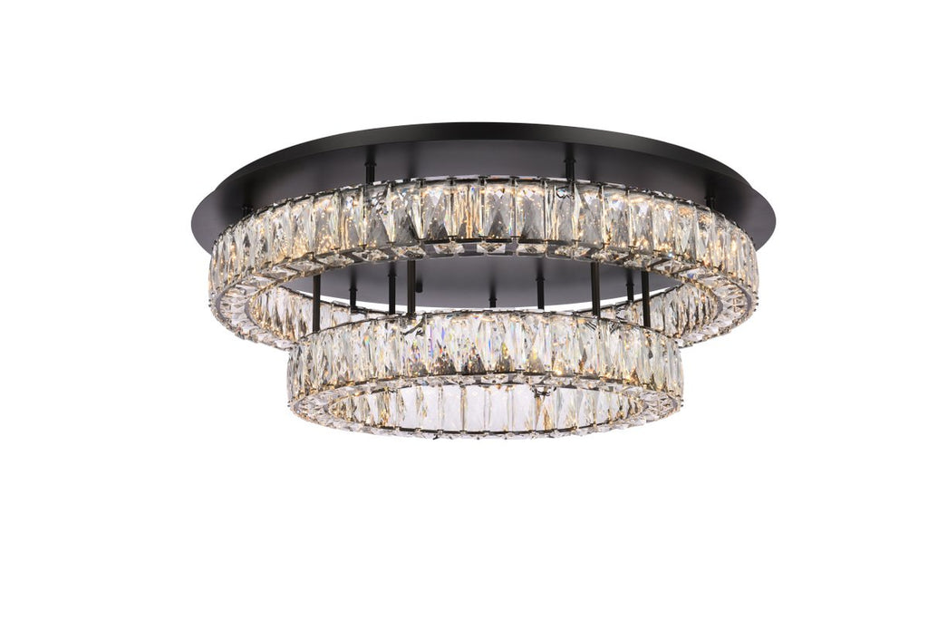 Elegant Lighting - 3503F30L2BK - LED Flush Mount - Monroe - Black