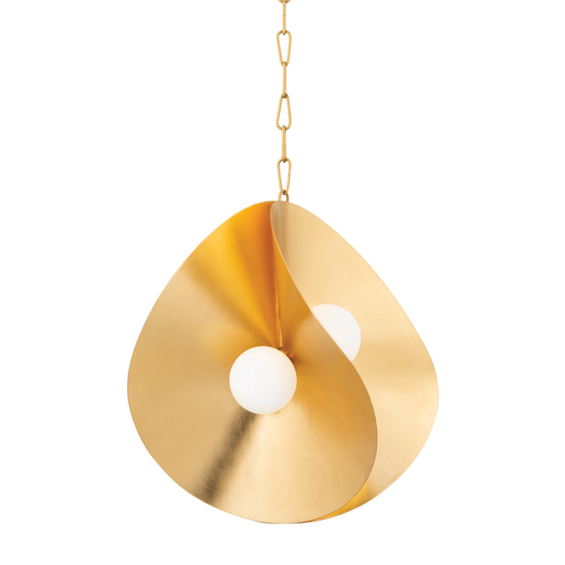 Corbett Lighting - 330-24-GL - Four Light Pendant - Peony - Gold Leaf