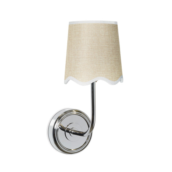 Ariel One Light Wall Sconce in Polished Nickel Finish