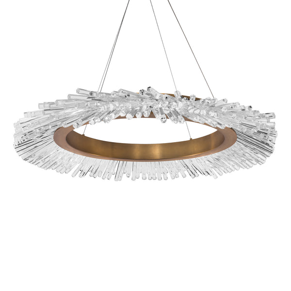 Benediction LED Pendant in Aged Brass Finish