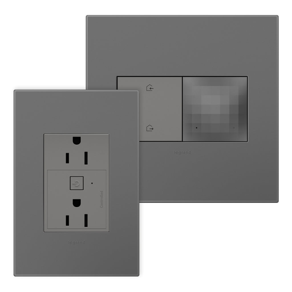 Legrand - WNAH15KITM1 - Outlet Kit With H/A Switch - Magnesium