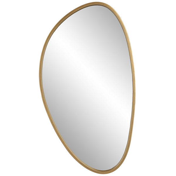 Boomerang Mirror in Aged Gold Finish