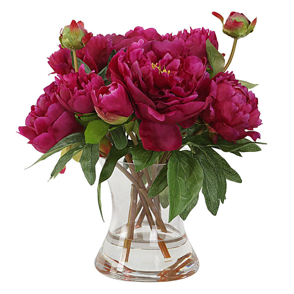 Prima Peony Peony Bouquet in Clear Finish