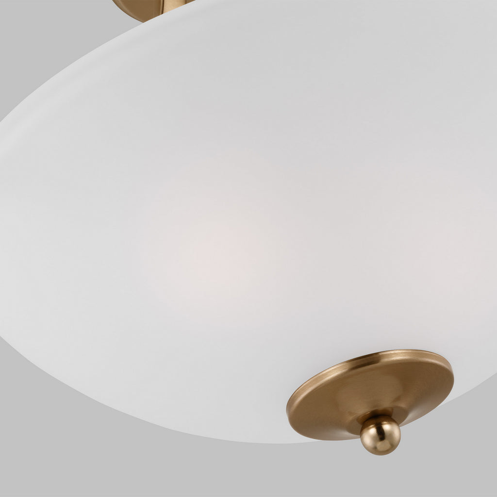 Generation Lighting. - 7716502-848 - Two Light Semi-Flush Convertible Pendant - Geary - Satin Brass