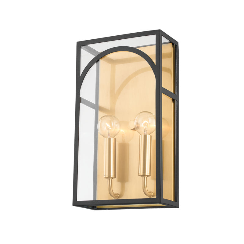 Mitzi - H642102-AGB/TBK - Two Light Wall Sconce - Addison - Aged Brass/Textured Black Combo