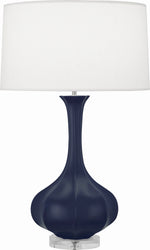 Robert Abbey - MMB96 - One Light Table Lamp - Pike - Matte Midnight Blue Glazed Lucite Base