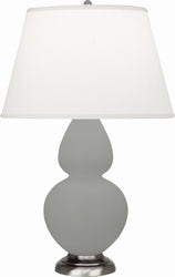 Robert Abbey - MST59 - One Light Table Lamp - Double Gourd - Matte Smoky Taupe Glazed w/Antique Silver