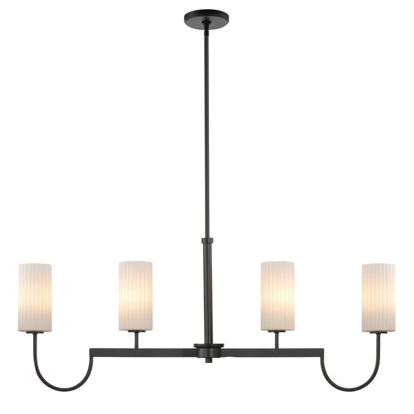 Town and Country Four Light Linear Chandelier