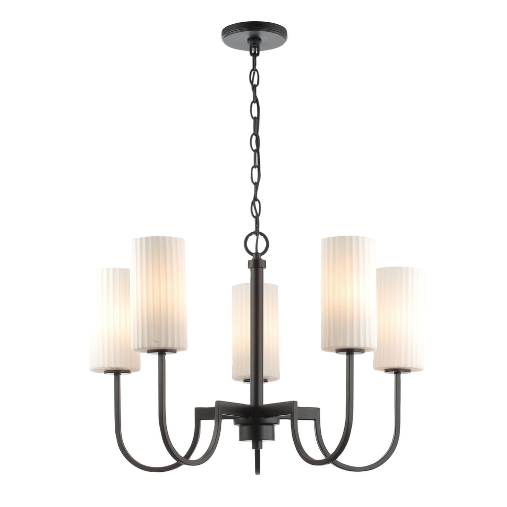 Maxim - 32005SWBK - Five Light Chandelier - Town and Country - Black