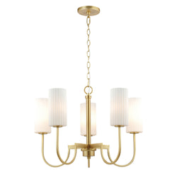 Maxim - 32005SWSBR - Five Light Chandelier - Town and Country - Satin Brass