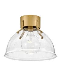Hinkley - 3481HB-CS - LED Flush Mount - Argo - Heritage Brass with Clear Seedy glass