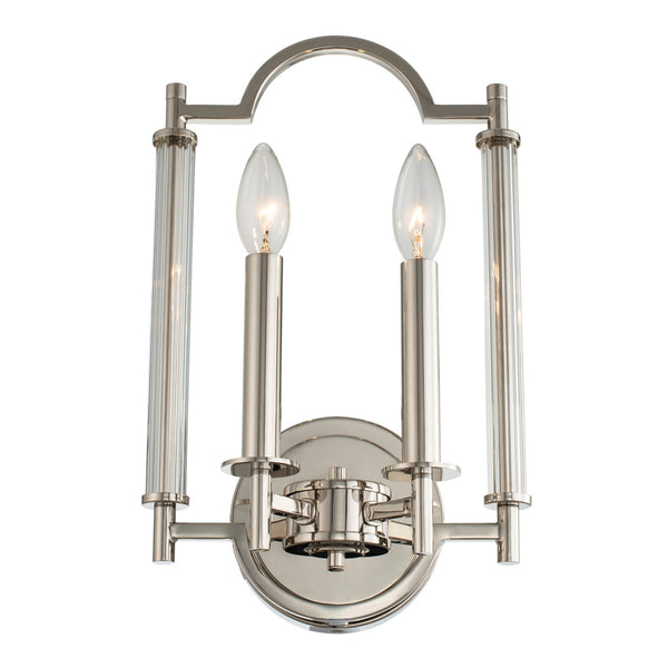 Provence Two Light Wall Sconce in Polished Nickel Finish