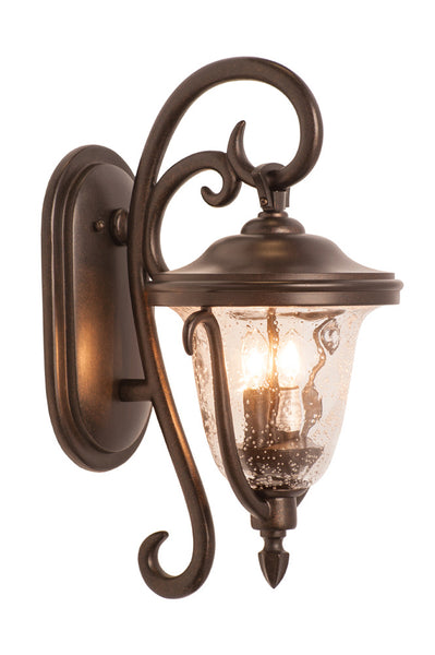 Santa Barbara Outdoor Two Light Outdoor Wall Bracket in Burnished Bronze Finish
