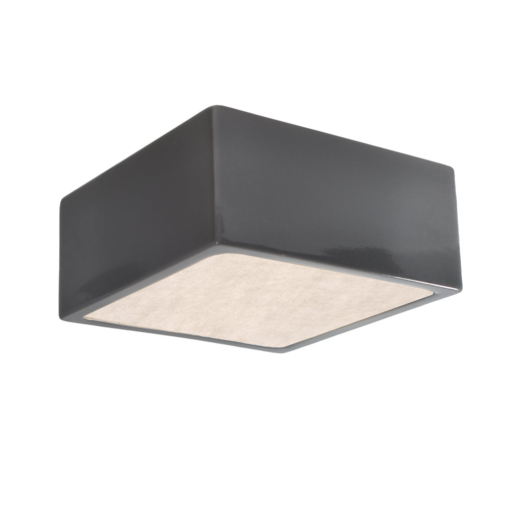 Justice Designs - CER-6295W-GRY - LED Outdoor Flush-Mount - Radiance - Gloss Grey