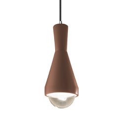 Justice Designs - CER-6520-CLAY-CROM-BKCD - One Light Pendant - Radiance - Canyon Clay