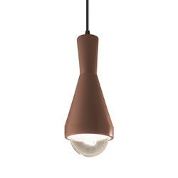 Justice Designs - CER-6520-CLAY-DBRZ-BKCD - One Light Pendant - Radiance - Canyon Clay