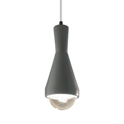 Justice Designs - CER-6520-PWGN-DBRZ-WTCD - One Light Pendant - Radiance - Pewter Green