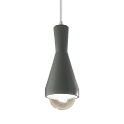 Justice Designs - CER-6520-PWGN-NCKL-WTCD - One Light Pendant - Radiance - Pewter Green