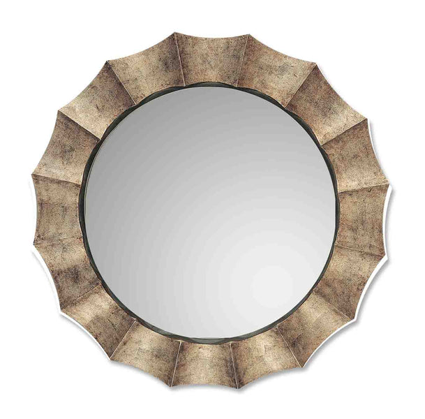 Gotham Mirror in Silver With Black Finish