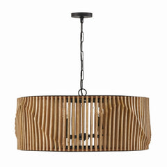 Capital Lighting - 344664WK - Six Light Pendant - Archer - Light Wood and Matte Black
