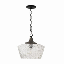 Capital Lighting - 347611CK - One Light Pendant - Clive - Carbon Grey and Black Iron