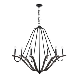 Capital Lighting - 447662CK - Six Light Chandelier - Clive - Carbon Grey and Black Iron