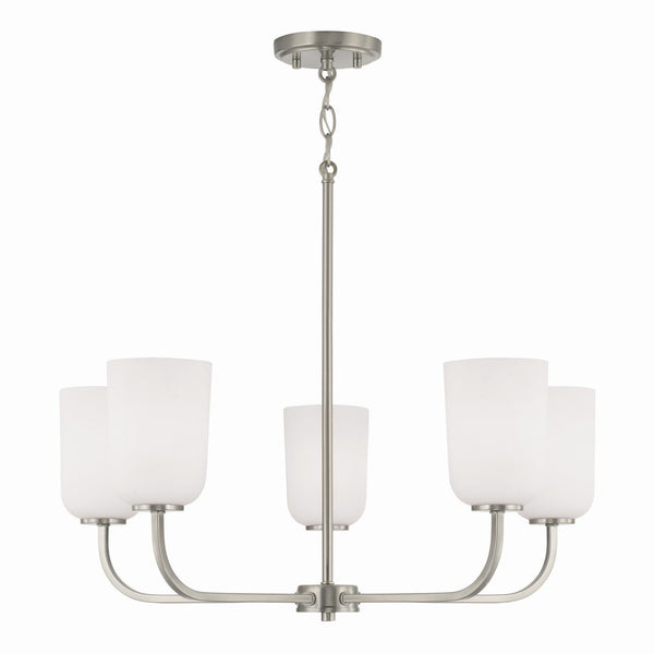 Lawson Five Light Chandelier in Brushed Nickel Finish