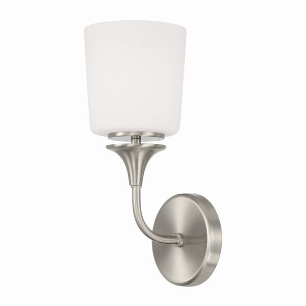Presley One Light Wall Sconce in Brushed Nickel Finish