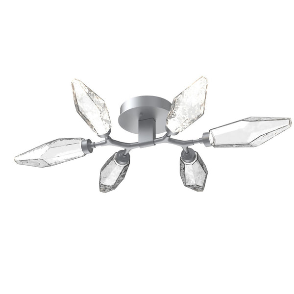 Rock Crystal LED Flush Mount in Classic Silver Finish