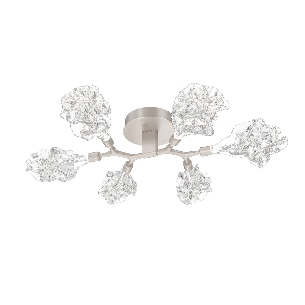 Hammerton Studio - CLB0059-01-BS-BC-L1 - Six Light Flush Mount - Blossom - Metallic Beige Silver