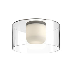 Kuzco Lighting - FM53512-BK/CL - LED Flush Mount - Birch - Black/Clear|Brushed Gold/Clear