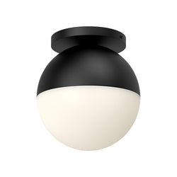 Kuzco Lighting - FM58310-BK/OP - One Light Flush Mount - Monae - Black/Opal Glass|Brushed Gold/Opal Glass