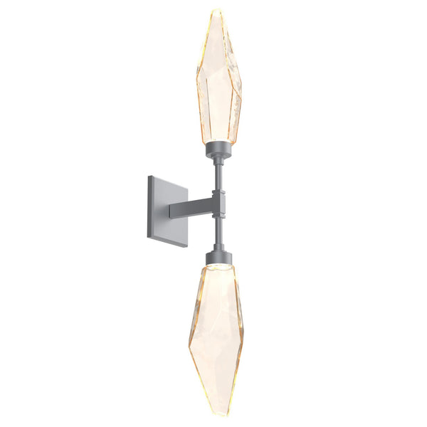 Rock Crystal LED Wall Sconce in Classic Silver Finish