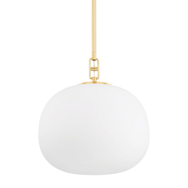 Ingels One Light Pendant in Aged Brass Finish