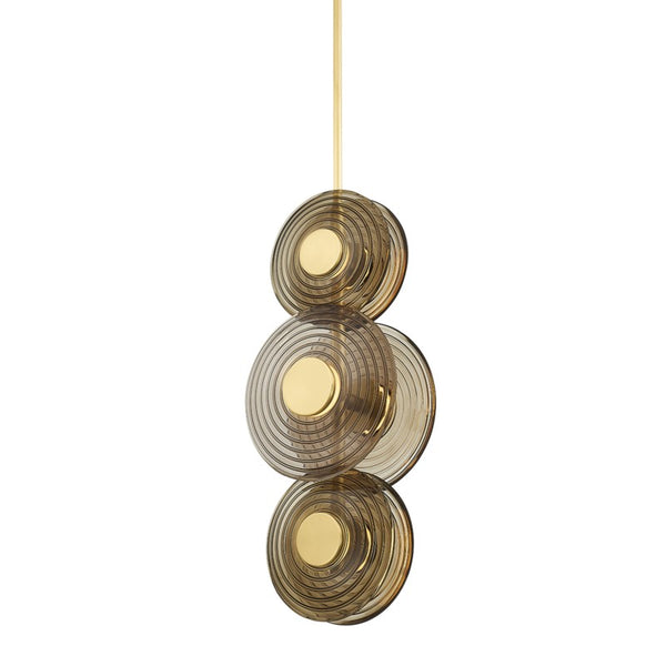Griston LED Pendant in Aged Brass Finish