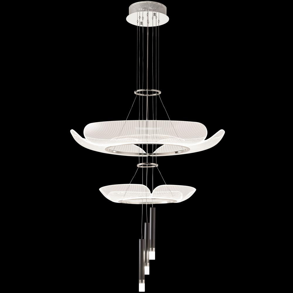 James R. Moder - 41148S22LED - LED Chandelier - Contemporary Design - Silver