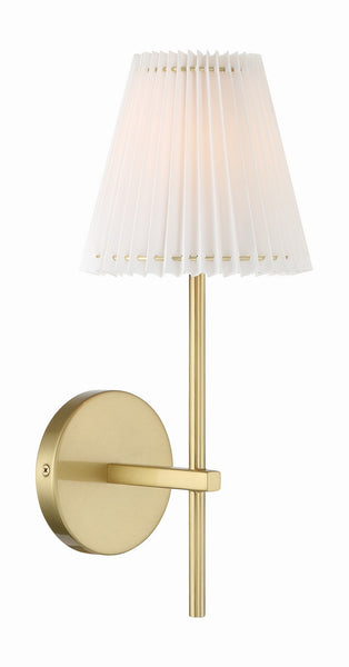 Gamma One Light Wall Mount in Aged Brass Finish