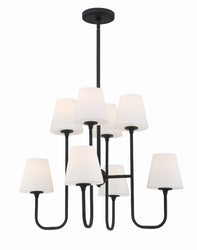 Crystorama - KEE-A3008-BF - Eight Light Chandelier - Keenan - Black Forged