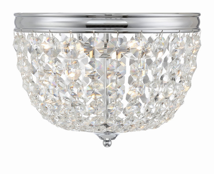 Nola Two Light Ceiling Mount in Polished Chrome Finish