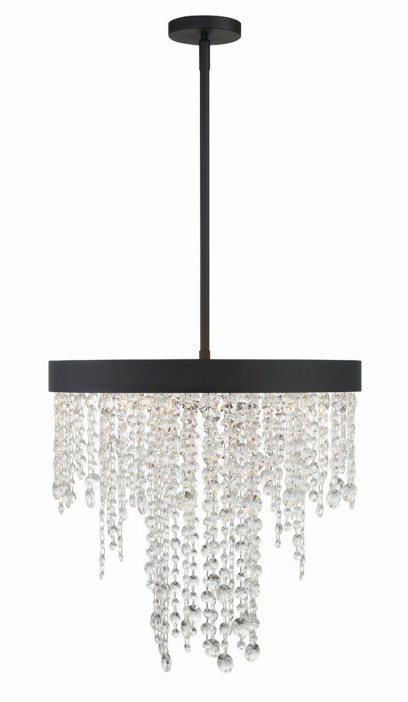 Crystorama - WIN-615-BF-CL-MWP - Five Light Chandelier - Winham - Black Forged