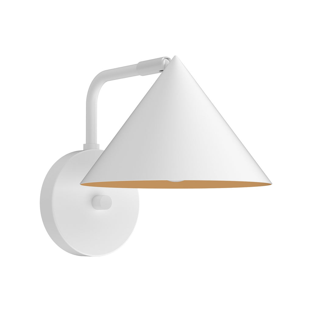 Alora - WV485007WH - One Light Wall Sconce - Remy - Brushed Gold|Matte Black|White