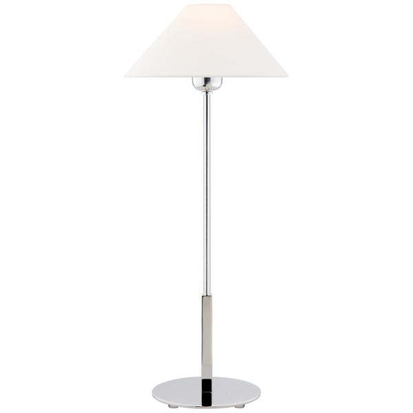 Hackney One Light Table Lamp in Polished Nickel Finish