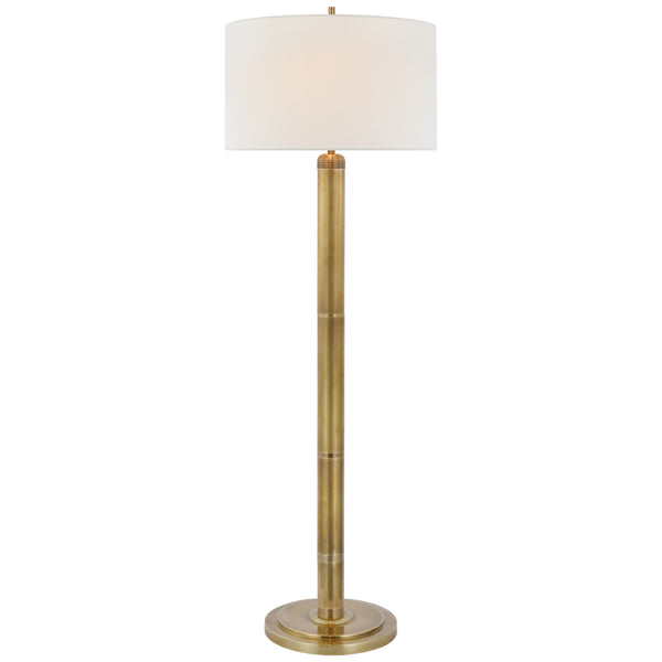 Longacre Two Light Floor Lamp in Hand-Rubbed Antique Brass Finish