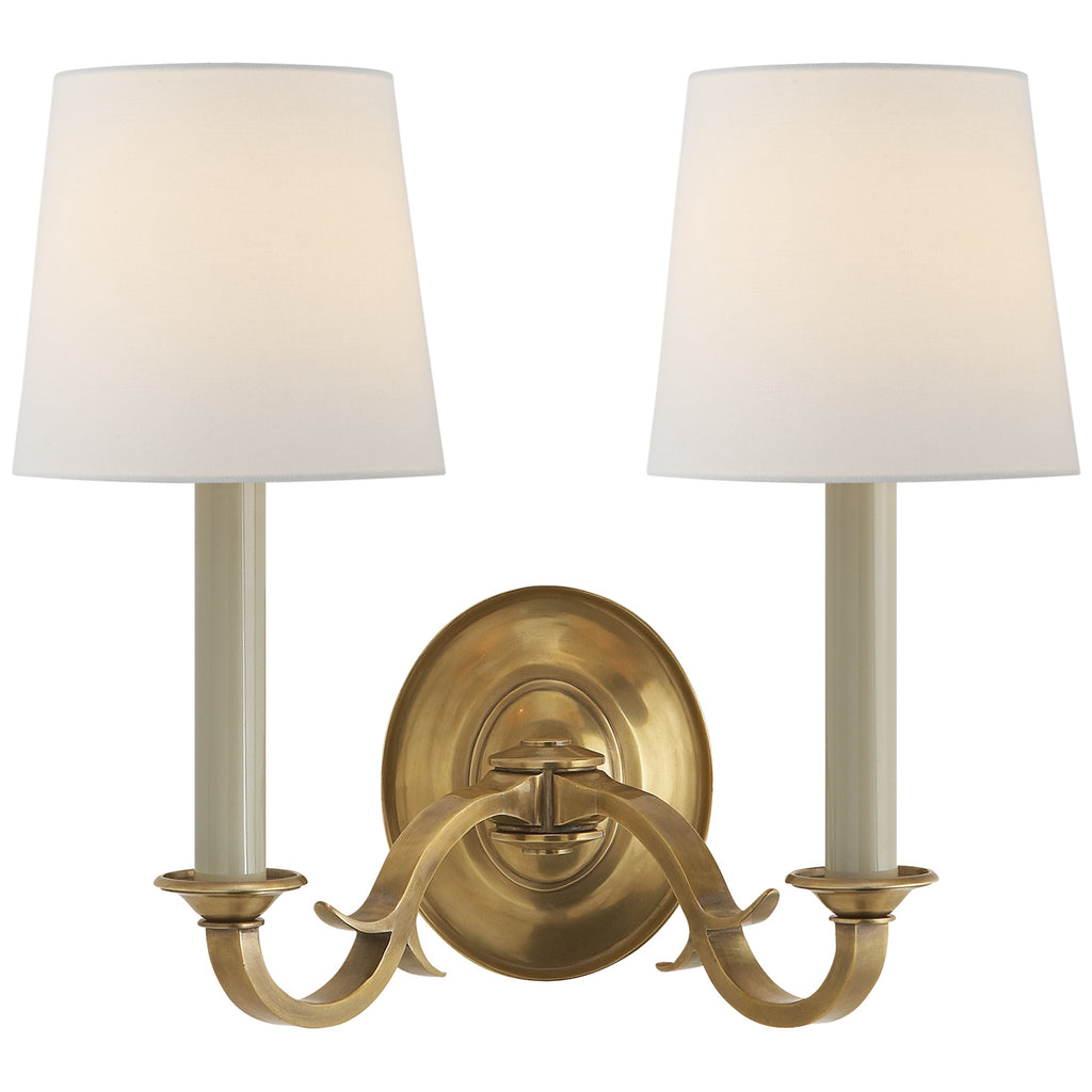 Visual Comfort Signature - TOB 2121HAB-L - Two Light Wall Sconce - Channing - Hand-Rubbed Antique Brass