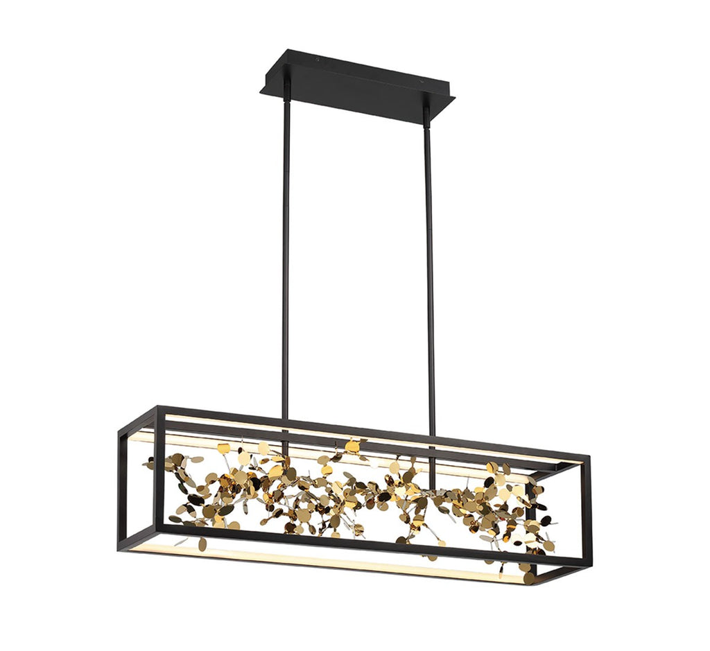 Lib & Co. - 10107-02 - LED Chandelier - Terlizzi - Matte Black with Gold Accent