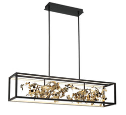 Lib & Co. - 10106-02 - LED Chandelier - Terlizzi - Matte Black with Gold Accent