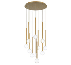 Lib & Co. - 10144-07 - LED Chandelier - Positano - Plated Brushed Gold