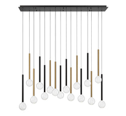 Lib & Co. - 10152-023 - LED Chandelier - Positano - Matte Black and Plated Brushed Gold