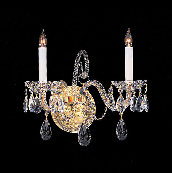 Traditional Crystal Two Light Wall Mount