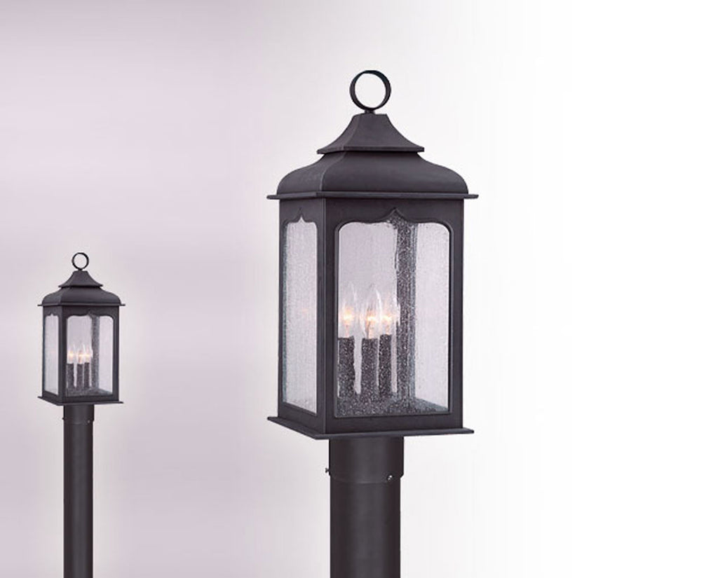 Troy Lighting - P2015CI - Three Light Post Lantern - Henry Street - Colonial Iron